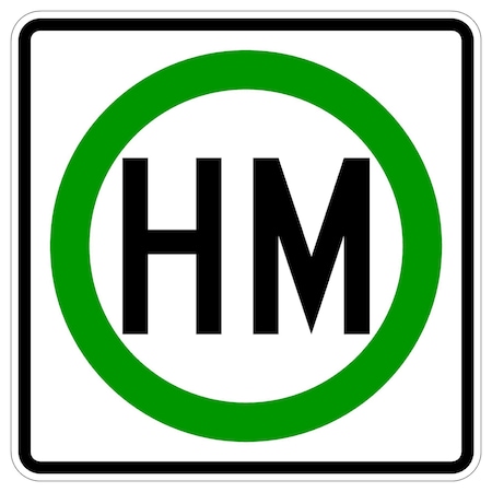 Sign Solutions Usa HM (S) Hazardous Material Permitted 30"X30" Diamond Grade Cubed Reflective (DG3) 080 DUS08DWT3030R14-2